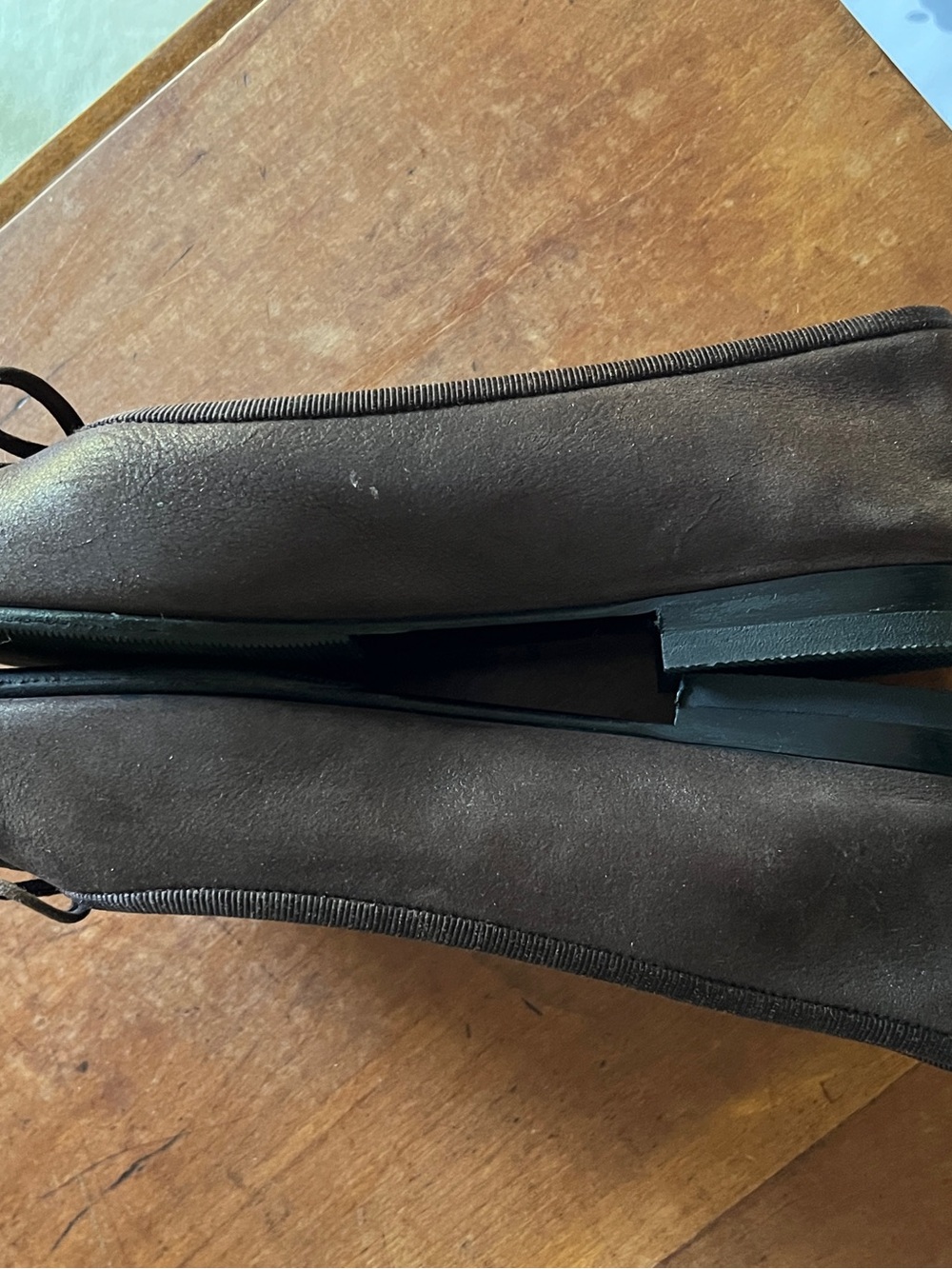 Chanel Brown suede Cap-Toe Bow Ballet Flats - Picture 4 of 11